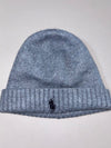 Vintage Polo Ralph Lauren Light Blue Merino Wool Beanie (H:8.5 inches/W:16 inches)