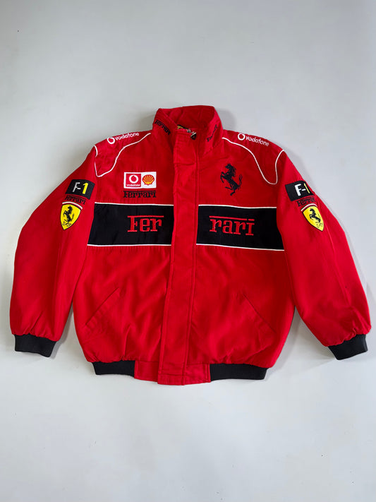 Vintage Ferrari F1 Scuderia Racing Jacket Vodafone x Shell Era | Embroidered Patches (S)
