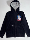 BSX Miniche Black "Stop War" Skull Zip-Up Hoodie (S)