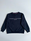 Tommy Hilfiger Essential Logo Black Crewneck Sweatshirt(M)