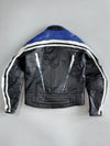Tcul #36 Tricolor Stripe Padded Racing Leather Jacket (S)