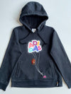 Vintage Y2K Adidas Black Balloon Graphic Fleece-Lined Hoodie women’s(S)