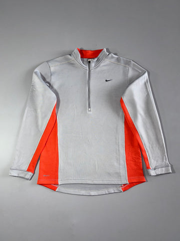 Nike | Fit Dry Quarter Zip Grey Orange (M)