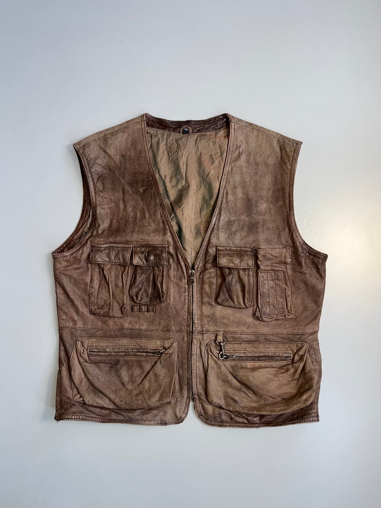 !          Super Premium Pure Leather Utility Jacket (L)