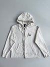 Lee Origin Fit Oatmeal Grey Full-Zip Hoodie with Embroidered Logo – (S)