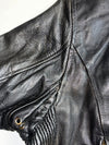 Vintage Screamin’ Eagle Black Leather Jacket with Embossed Tribal Butterfly (M)