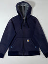 Carhartt Sherpa-Lined Zip Hoodie – Navy, Rugged Outdoor Wear,(S/M)