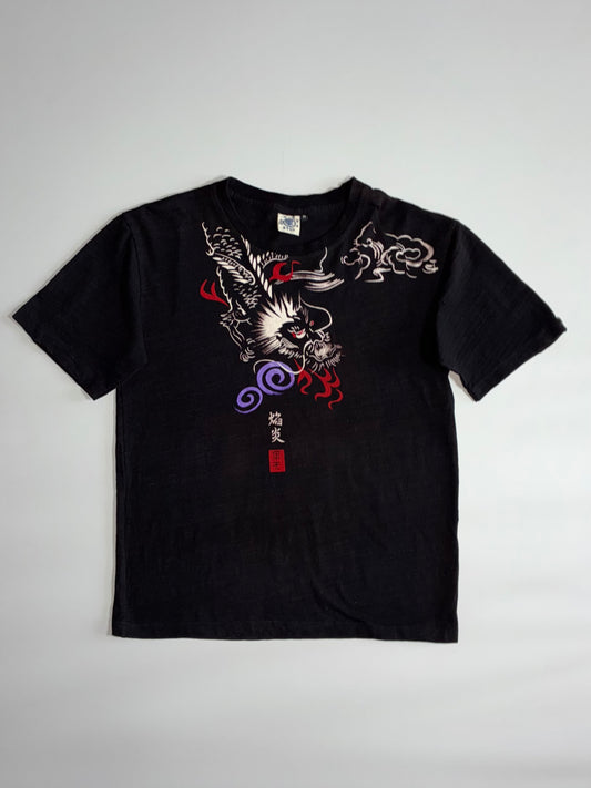 Japanese Dragon Graphic T-Shirt – Black (M)