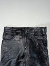 Vintage Louis Black Leather Five Pocket Biker Pants (W:28) (L:36)
