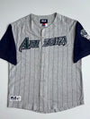 MLB Arizona Diamondbacks Pinstripe Baseball Jersey Grey (Xl/2Xl)