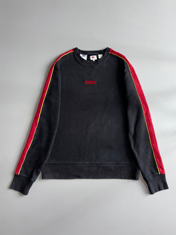 Levi’s Colorblock Sweatshirt Black with Red/Yellow Stripe (L)