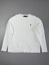 Polo Ralph Lauren White Cable Knit Crewneck Sweater – (2XL)