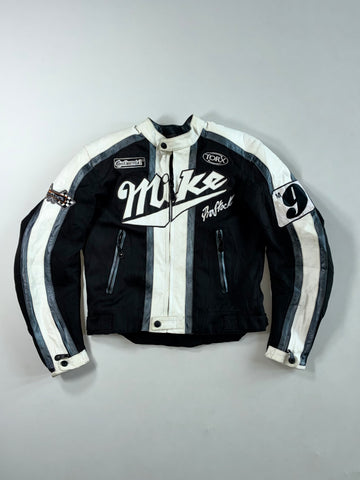 Mike The Bike “Pro Stock” #9 Black & White Leather Racing Jacket (M)