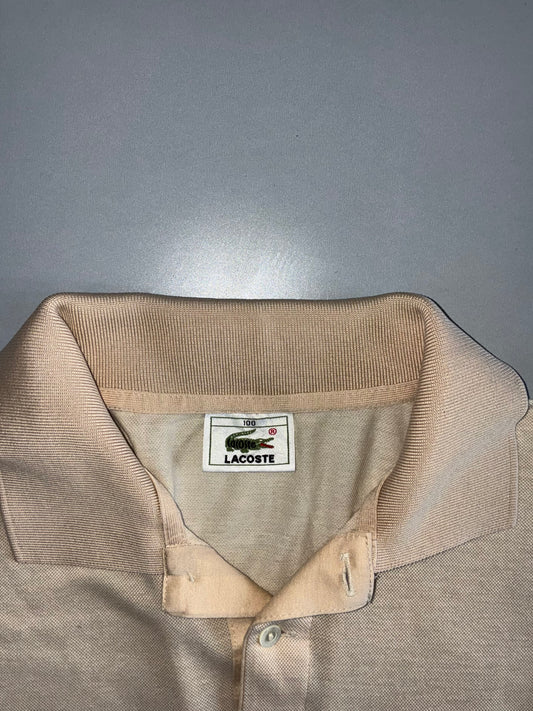 Lacoste Vintage Long Sleeve Pocket Polo — Cream (XL)