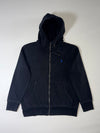 U.S. Polo Assn. Black Sherpa Lined Zip-Up Hoodie (L)