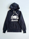 Roots Navy Beaver Logo Hoodie (M)