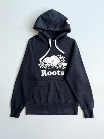 Roots Navy Beaver Logo Hoodie (M)