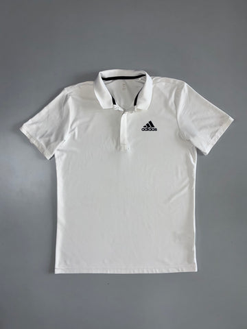 Adidas White Polo Tee-Shirt (L)