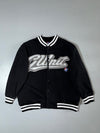 G-Unit Black & Grey Chenille Spellout Varsity Jacket (XL)