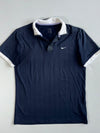 Nike Tennis Pinstripe Polo Navy White Collar(L)