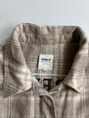 ONLY Plaid Flannel Overshirt Shacket – Beige/Grey (L)