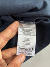 Carhartt Navy Blue Outline Logo Long Sleeve Graphic Tee(XXL/XXXL)