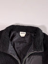 Jeep Black Sherpa Fleece Full-Zip Jacket with Contrast Chest Pocket (L)