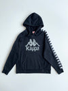 Kappa Black Banda Tape Sleeve Logo Hoodie (S)