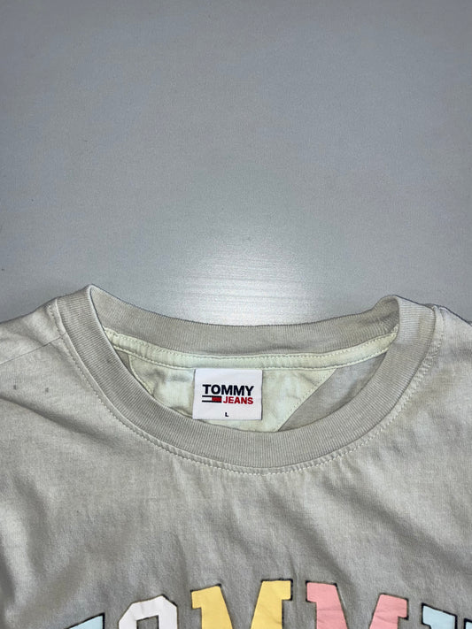 Tommy Jeans | Multicolor Arch Logo Tee | Off-White (L)