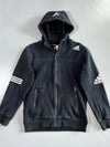 Adidas 3-Stripe Sherpa-Lined Full-Zip Hoodie (S)