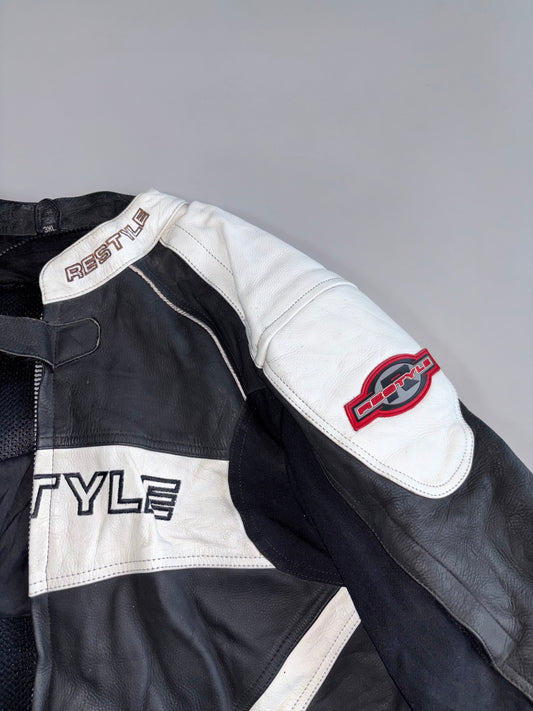 Restyle | Leather Armoured Moto Racing Biker Jacket | Paded (M/L)