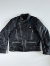 Vintage 90s Spirit Motors POLO Embossed Dragon Leather Biker Jacket (XL)