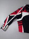 Vintage A-Pro Red Black Diablo Motorcycle Racing Jacket PADDED (M)