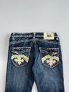 Riflessi  Dark Wash Rhinestone Bootcut Jeans (W:30|L:39)