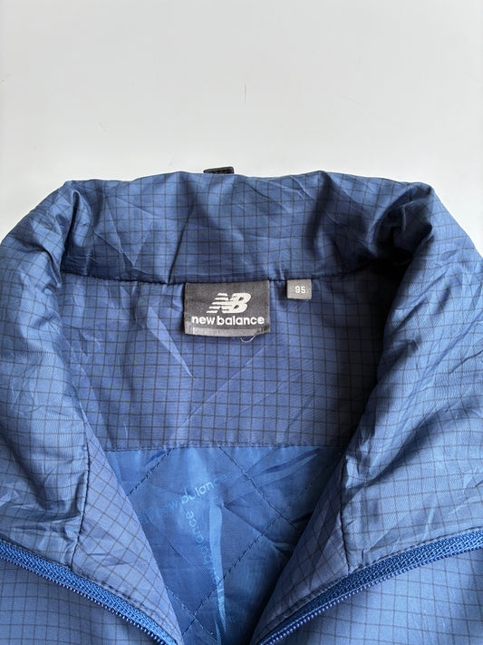 New Balance Navy Grid Check Windbreaker – Padded Lining | (M)
