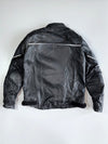 Vintage Torque Genuine Leather With Reflective Piping Moto Racing Jacket (Paded)(L)