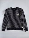Roots Canada | All-Over Logo Print Crewneck Sweatshirt | Black (L)