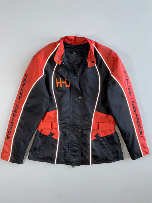 Harley-Davidson women’s Black & Orange Reflective Riding Jacket (M)