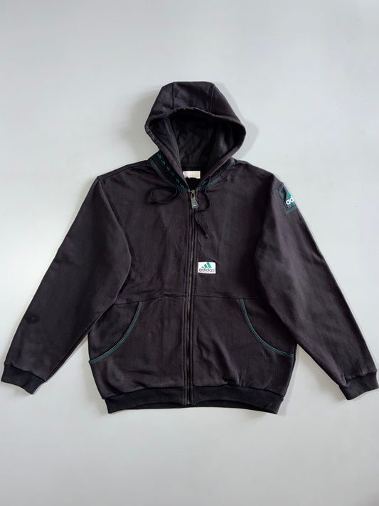 Adidas Equipment Black Zip-Up Hoodie (Xl)