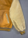 Bagatelle Pour Hommes Yellow Leather Varsity Jacket (L)