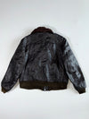 Cooper USA Brown Leather Bomber with Sherpa Collar (L)