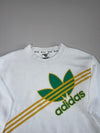 Adidas Originals White Oversized Trefoil 3-Stripes Graphic Sweatshirt(L)