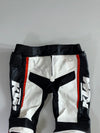 KTM Black White & Orange Genuine Leather Armoured Racing Pants Knee Padded (W:38|L:36)