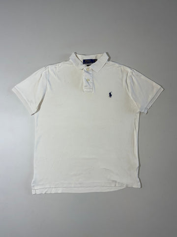 Polo Ralph Lauren White Custom Slim Fit Polo T-Shirt (M)