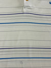 Nike Golf Striped Polo — White & Blue (XL)