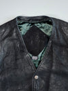 Dakota Concho-Button Leather Vest (XL)