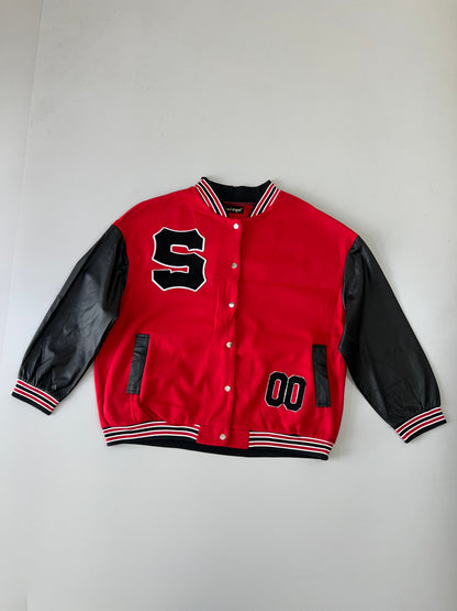 !                                                                                                                                                                                                       Super Premium Varsity Jacket (Leather sleeves) (XL/2XL)
