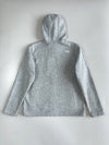 The North Face Men’s Grey Marl Hooded Full-Zip Fleece Jacket with Fleece-Lined Hood & Zip Pockets (M/L)