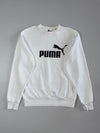 Puma Classic Logo White Crewneck Sweatshirt (S)
