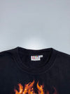 Vintage | Flaming Skull Graphic Tee | Black (XS)